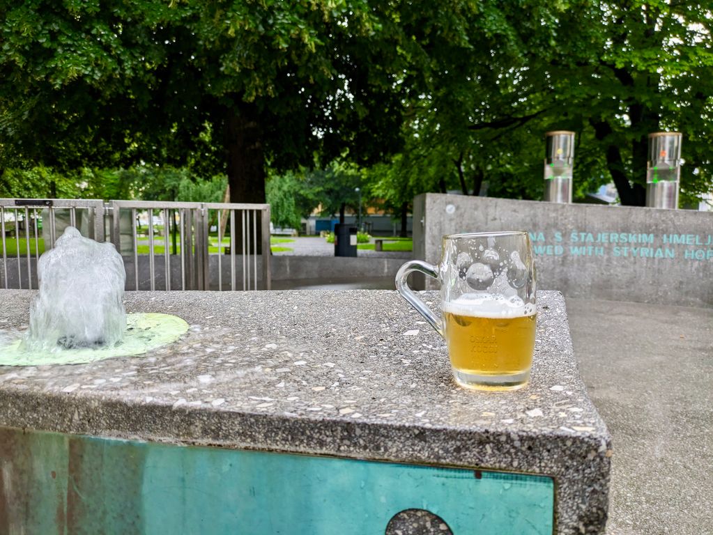Bier fontein bezoeken